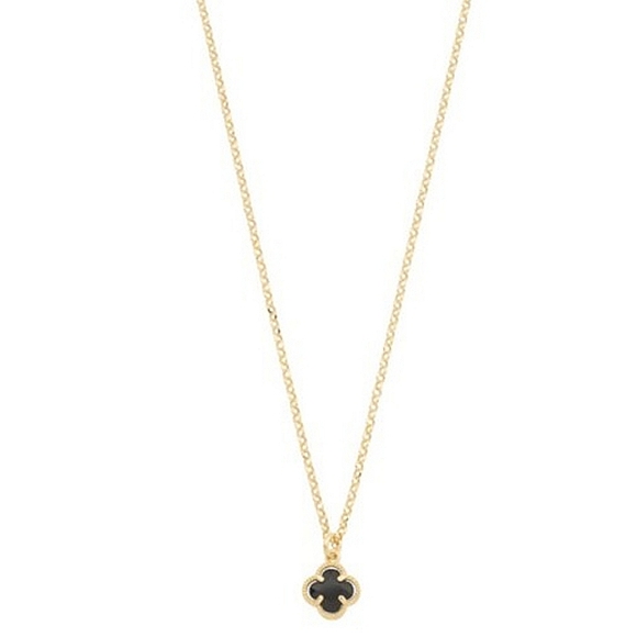 lucia Mara Jewelry - Lucia Mara 18kt Gold Plated Sterling Silver Clover Pendant Necklace